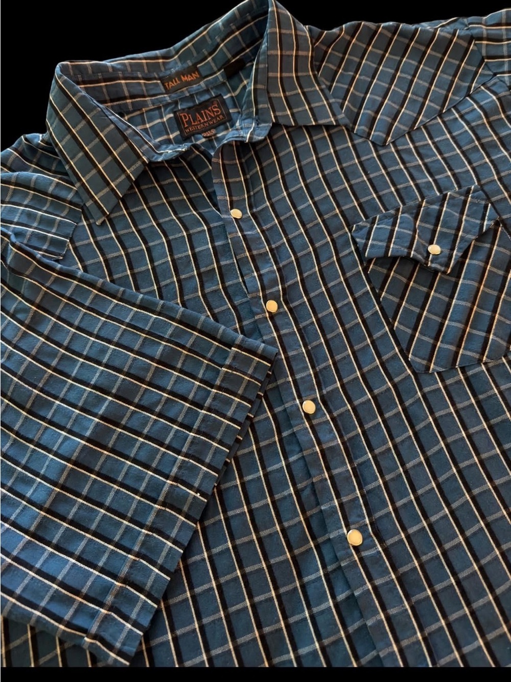 Plains Western Wear Plaid Woven 2XLT